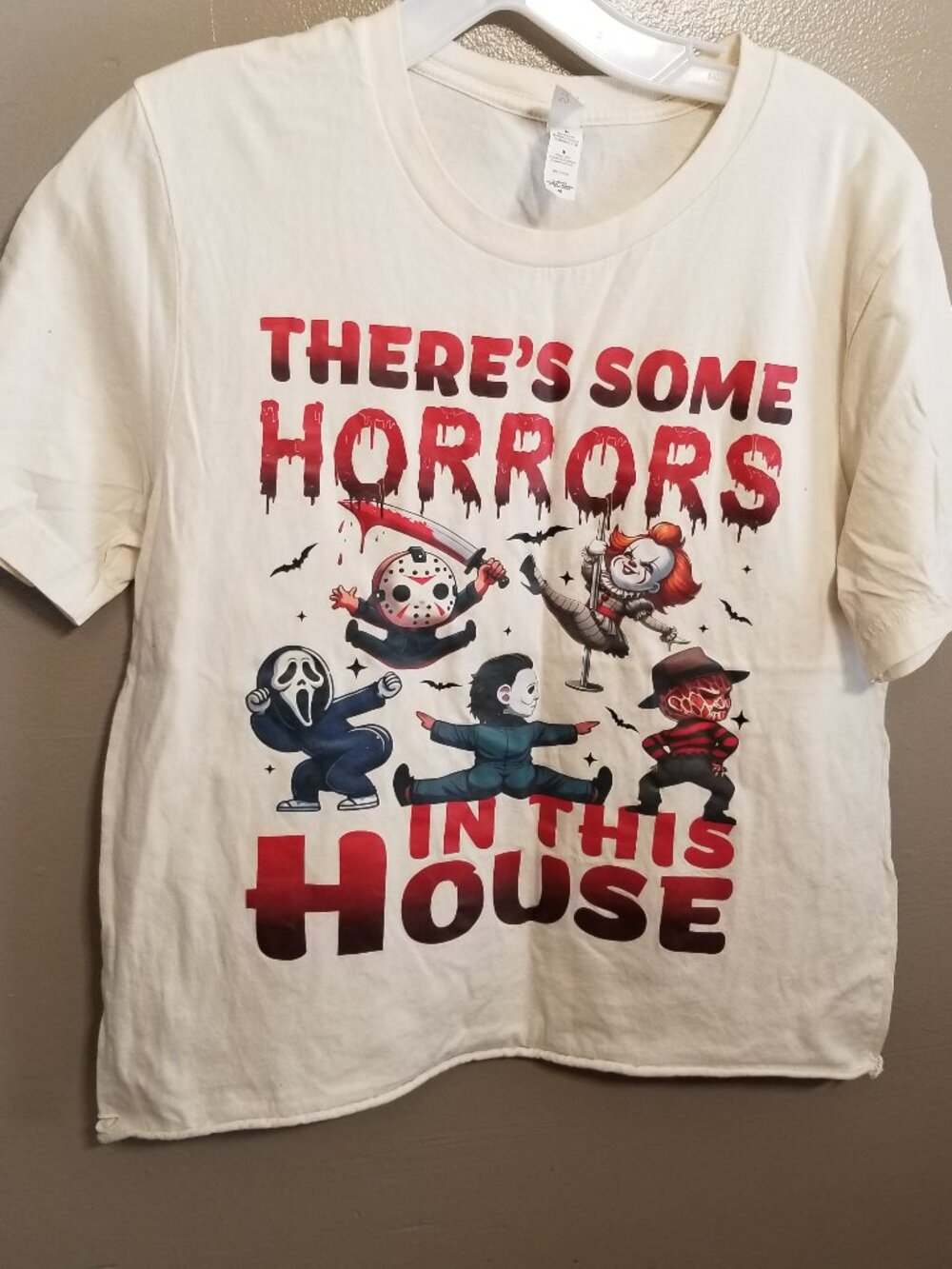 Halloween Horrors Cream Short Sleeve T-Shirt, Medium